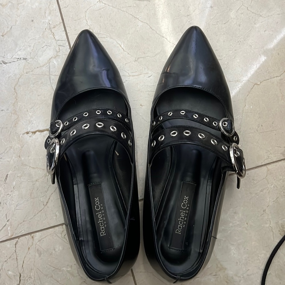black Marry Jane flats
